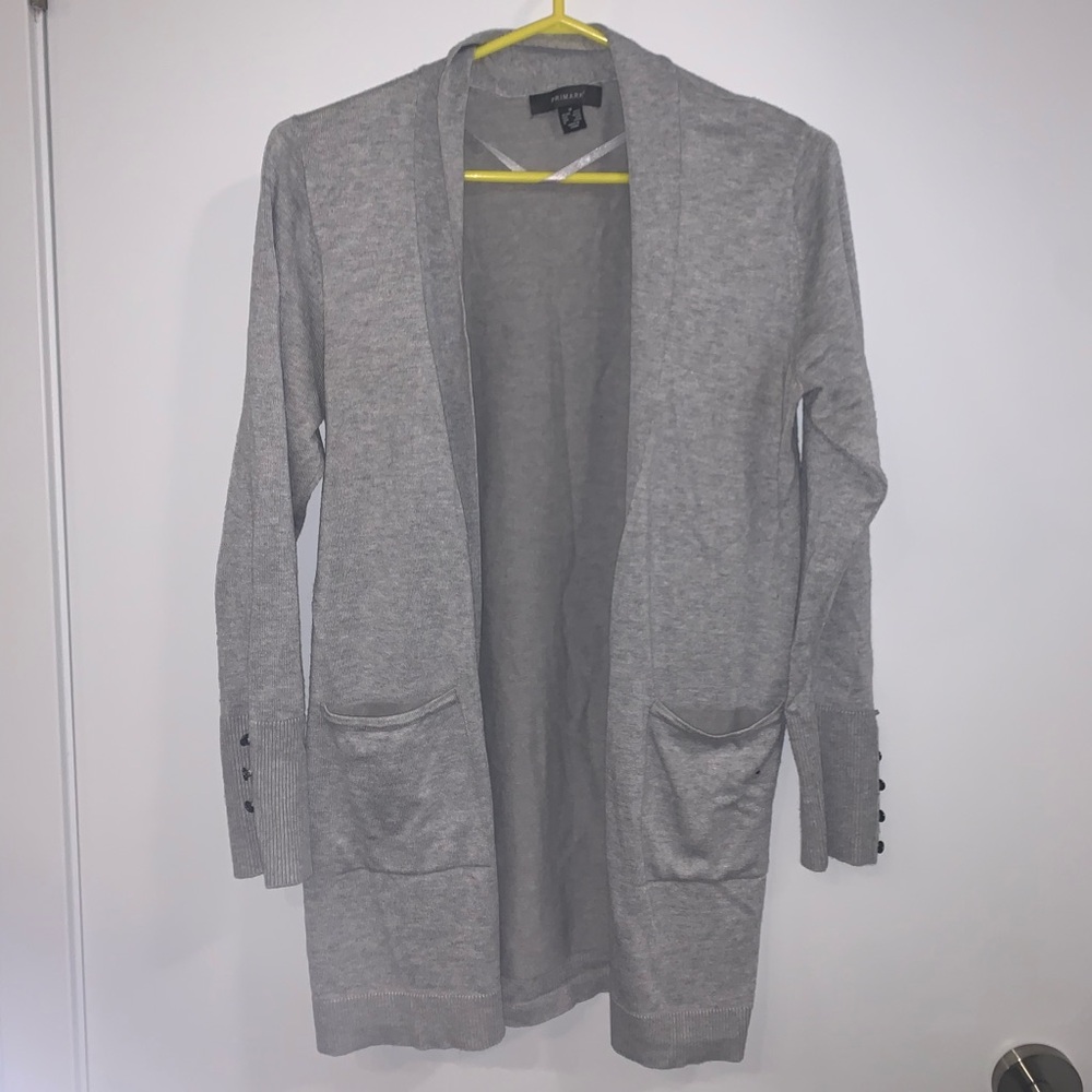 Primark Gray Open Front Cardigan Sweater